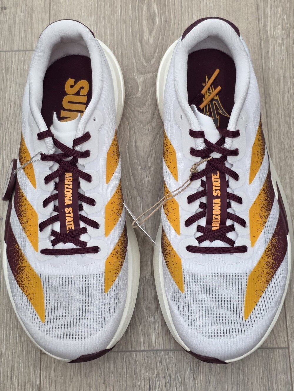 Adidas Adizero Evo SL NCAA Arizona State Running Shoes JQ4572 M Sz 5.5 / W Sz 7 - Picture 3 of 10